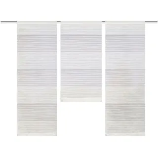 Schmidt W. Gmbh Flächenvorhang , Weiß , Textil , Streifen , 30x80 cm , mit Beschwerungsstab, Öffnung für Beschwerungsstab , Heimtextilien, Vorhänge, Flächenvorhänge