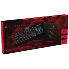 SureFire KINGPIN Kombi-SET RGB-Tastatur MIT 7-Tasten-Maus UND MAUSPAD, ITALIENISCH