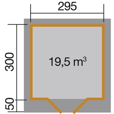 Bild von 126+ 295x301cm Gartenhaus schwedenrot (126.3030.43010)