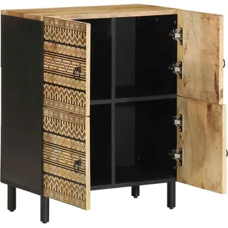 vidaXL Sideboard 60x33,5x75 cm Raues Mangoholz - Braun