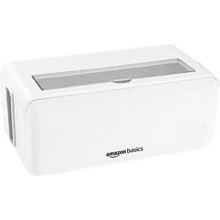 Amazon Basics Kabelbox zum Verstecken und Organisieren von Kabeln- Klein, Weiß