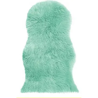 Novel Kunstfell , Blau, Grün , Textil , Tierform , 60x100 cm , Global Recycled Standard (Grs) , für Fußbodenheizung geeignet, waschbar , Teppiche und Böden, Teppiche, Schaffelle & Kuhfelle