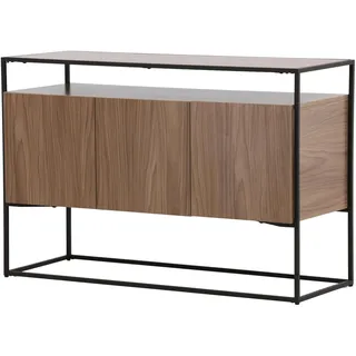 VCM Kingsport 120 x 80 x 45 cm Schwarz / Walnuss