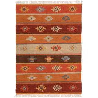 benuta Pure Kelim Mehrfarbig, Textil, Orientalisch, Rechteckig 160x230 cm pflegeleicht, Teppiche - Böden, Teppiche, Naturteppiche