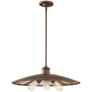 Elstead Lighting Hängeleuchte , Bronzefarben , Metall, Glas , 20.1 cm , Grüner Punkt, RoHS , Lampen & Leuchten, Innenbeleuchtung, Hängeleuchten, Pendelleuchten