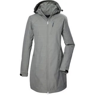 KILLTEC Damen, Softshellparka/Softshelljacke mit abzippbarer Kapuze KOS 57 WMN SFTSHLL PRK, helloliv, 38, 42854-000