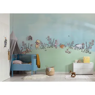 Disney Vlies Fototapete - Winnie the Pooh Curious Minds - Größe 400 x 250 cm - Kinderzimmer, Tapete, Kindertapete