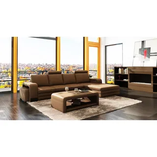 Ledersofa Couch Sofas XXL Ecksofa Wohnlandschaft L-Form Design Modern Sofa 3131