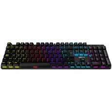 KROM KASIC -NXKROMKASIC- Mechanische Gaming-Tastatur RGB Regenbogen, Gaming-Modus, WASD-Schalter und Richtungstasten, Windows Vista, Window 7/8/10, USB, ES-Layout, Schwarz