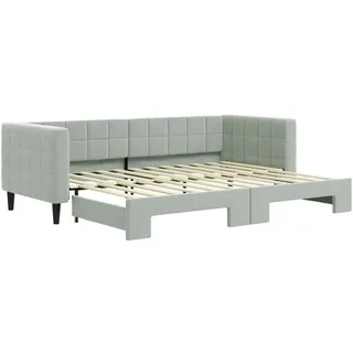 vidaXL Tagesbett Ausziehbar 80 x 200 cm hellgrau