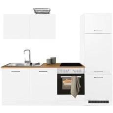 Bild von MÖBEL Küchenzeile »Kehl«, ohne E-Geräte, Breite 240 cm, für Kühlschrank, weiß