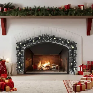 vidaXL Weihnachtsgirlande mit LED 20 m Schwarz - Schwarz