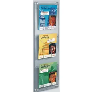 Kerkmann Wandprospekthalter ARTLINE A4 Metall|Stahl, silber