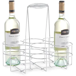 Zeller Weinregal 32 x 22 x 31 cm Silber