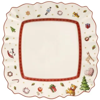 Villeroy & Boch Frühstücksteller 22 x 22 cm Weiß/Rot 6er Set