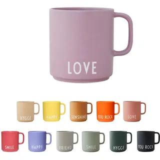 Design Letters Kaffeebecher Porzellan Lavendel LOVE | Dekorativ Kaffeetasse | Personalisierte Geschenke, Hochzeitsgeschenk | Schöne Tassen | Tasse mit spruch | Tasse Lieblingsmensch 250 Ml