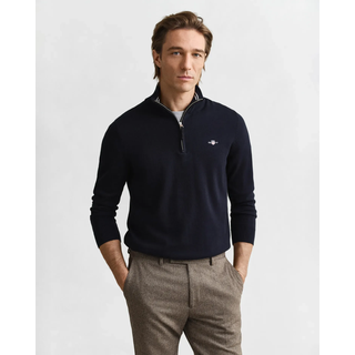 Gant "CLASSIC COTTON HALF ZIP" mit gerippten Details