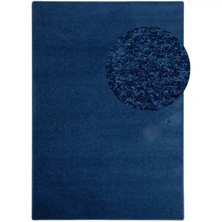 Steffensmeier Teppich Ibiza | Wohnzimmerteppich | Stilvoll | pflegeleicht, | Jugendteppich | Blau, Größe: 200x200 cm