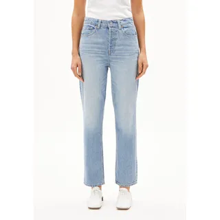 AAIKALA HIGH STRAIGHT JEANS | 100% recycelte Baumwolle Non Stretch - blau (32-32)