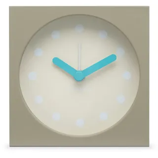 REMEMBER Tischuhr mit Wecker Sand beige