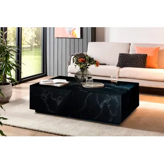 SalesFever Couchtisch, in Travertin- oder Marmoroptik; Breite/Tiefe 120/75 cm, schwarz