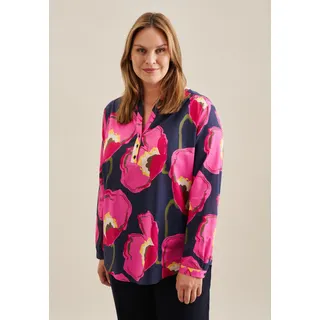 Seidensticker Klassische Bluse »Schwarze Rose«, Tunika Floral seidensticker Dunkelblau 5XL (50)