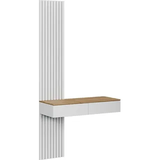 Vicco Schminktisch Melina Weiß/Eiche 100 cm mit 2 Schubladen, Model 57979 - Weiß, Braun