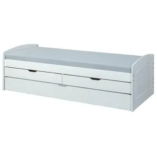 Interlink Jugendbett RIED 90 x 200 cm Kiefer massiv weiß