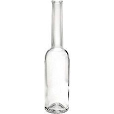 Flasche glasklar, Inhalt: 0,10 Liter, Höhe: 190 mm, mit Einzel-EAN auf Stück