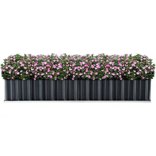 [en.casa] Pflanzbeet Zevenaar 174 x 90 x 30 cm Anthrazit