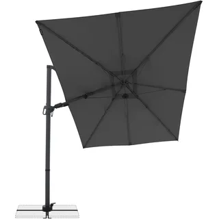 Doppler – Style Sonnenschirm für den Garten – Ampelschirm 300 cm x 220 cm in Dunkelgrau
