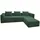 L-Sofa Stoff 2-Sitzer Grün