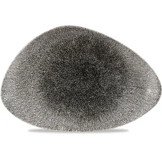 Churchill Super Vitrified Studio Prints Raku Quartz Black Chefs Platte Dreieckig 30.4x20.5cm, 6 Stück