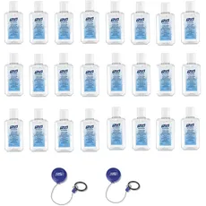 Purell Advanced Hygienisches Händedesinfektionsmittel, 100Ml Flip Top Flasche X 24 Mit 2 X Purell Personal Gear Einziehbarer Clip