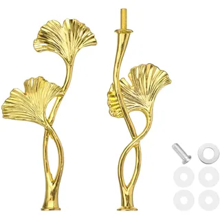 QUARKZMAN 2 Etagen Kuchen Tablett Ständer Griff Metall Kuchen Ständer Halter Cupcake Dessert Teller Hardware Befestigung Halter Stange Griff für Hochzeit Party Festival, Gold (Blume)