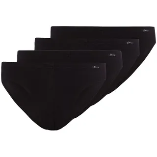 SKINY Herren Slips 4er Pack - Brasil Briefs, Unterwäsche Set, Cotton Stretch Schwarz M