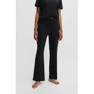 Pyjamahose BOSS "CI Pants", Damen, Gr. S (36), N-Gr, schwarz (schwarz 001), Jersey, Obermaterial: 95% Baumwolle, 5% Elasthan, unifarben, ausgestellt lang, Hosen Pyjamahose, mit BOSS Logoschriftzug