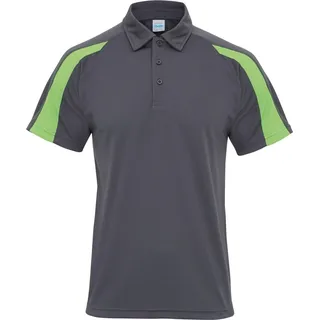 AWDis Cool - Poloshirt für Herren PC7061 (XXL) (Holzkohle/Limone) - Schwarz