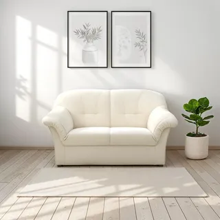 DOMO collection Couch Polyester 2-Sitzer Beige