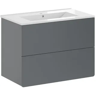 Vicco Waschbeckenunterschrank Izan Grau 2 Teile, Model 41607 - Grau