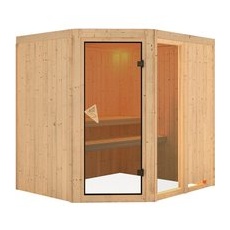 KARIBU Sauna »Paide 2«, für 3 Personen, ohne Ofen - beige