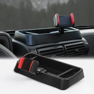 JeCar Für Jeep TJ Handyhalterung, Mittelkonsole, Armaturenbrett, Aufbewahrungsbox für Jeep Wrangler TJ 1997–2006