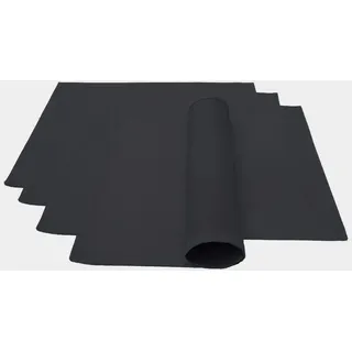 Lemos Home Hochwertiges Platzset Platzdeckchen 4 Stück aus 100% Baumwolle Kollektion Konzept, Farbe & Größe wählbar (Platzset 4er Set - 46x36cm, Anthrazit)
