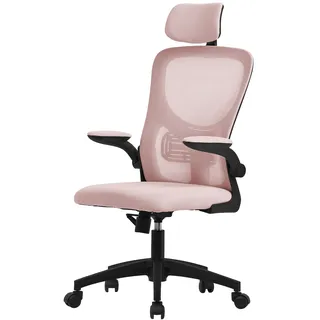 ML-Design Bürostuhl Ergonomisch Kunststoff Rosa