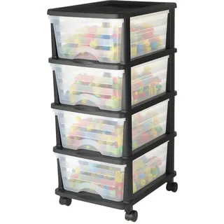 Vevor Schubladenbox 17 l 4-tlg. schwarz