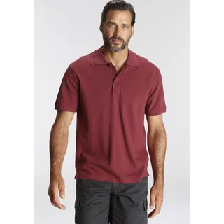 Man's World Poloshirt, Kurzarm, lockere Passform, unifarben Man's World weinrot 68/70 (4XL)