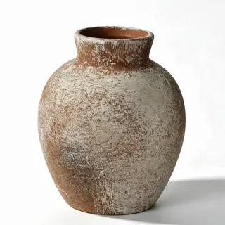 Sawoake Rustic Terracotta Pot, Ceramic Flower Vase 6.1 Inch, Farmhouse Boho Centerpiece for Home Decor, Living Room, Table, Shelf, Mantel & Bathroom