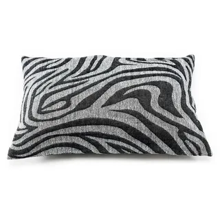 sositex | Zebra Saunakissen hitzebeständig waschbar - Sauna Kissen Kopfstütze aus Leinen Baumwolle - Komfort Nackenkissen 43x26 cm für Wellness Hängematte Strand Picknick (Schwarz/Weiß)
