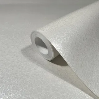 Marburg Vliestapete Uni Metalloptik Modern 10,05 m x 0,7 m Weiß