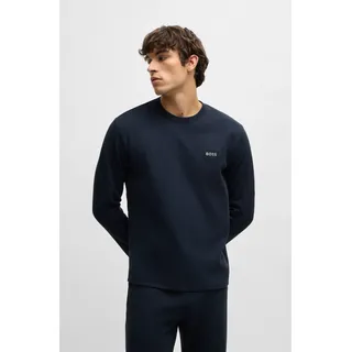 Boss für Herren. 50535870 Waffel-T-Shirt navy M, Heimtextilien, Baumwolle, Langarm, Marine